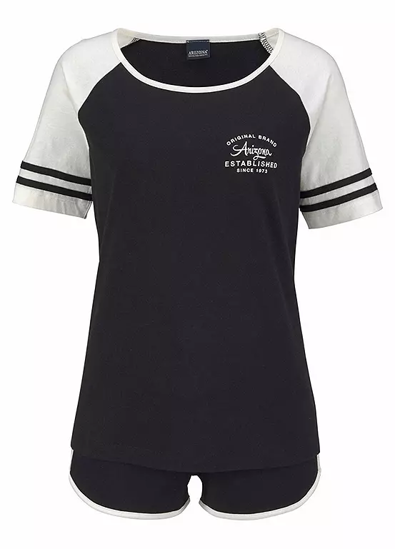 Arizona Sporty Stripe Short Pyjamas 2 Arizona Sporty Stripe Short Pyjamas - Image 2