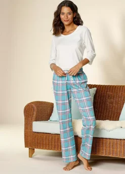 Arizona Three-Quarter Sleeve Check Pyjamas