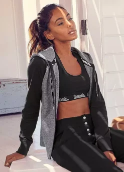 Bench Logo Print Hooded Sweat Jacket