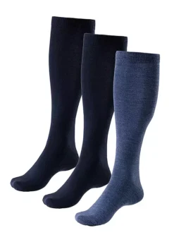 Bench Pack Of 3 Wool Blend Knee Socks