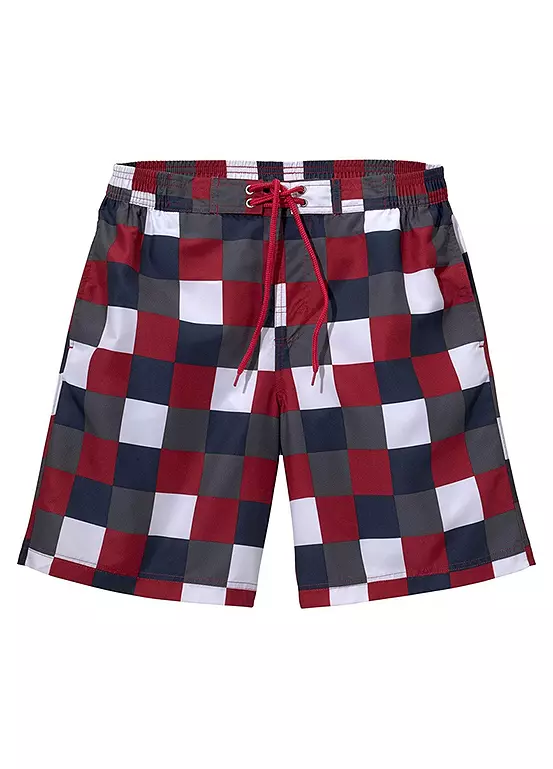 Buffalo Checked Swim Shorts 2 Buffalo Checked Swim Shorts - Image 2