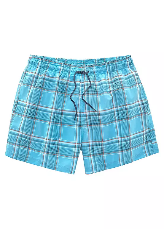 H.I.S Checked Swim Shorts 2 H.I.S Checked Swim Shorts - Image 2