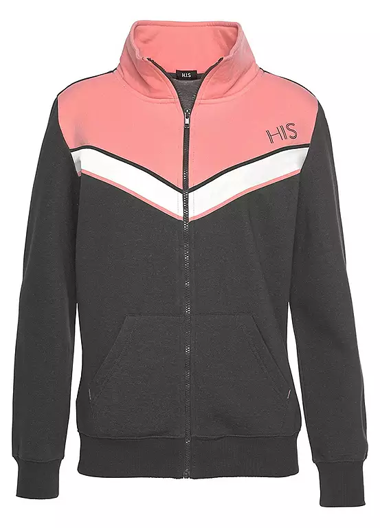 H.I.S Contrast Stripe Lounge Jacket 2 H.I.S Contrast Stripe Lounge Jacket - Image 2