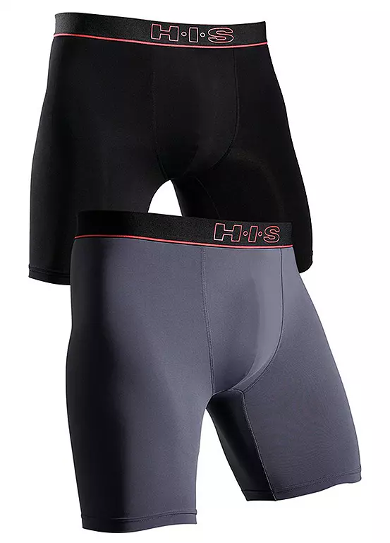 H.I.S Pack Of 2 Long Leg Boxer Shorts 1 H.I.S Pack Of 2 Long Leg Boxer Shorts