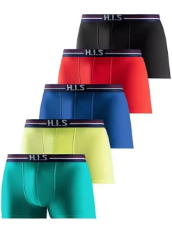 H.I.S Pack Of 5 Striped Boxers