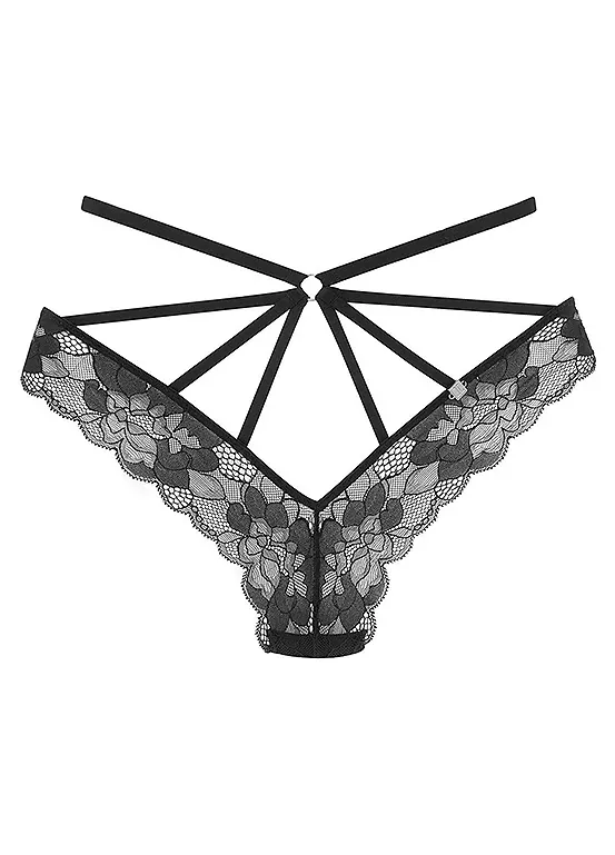 Jette Strappy Floral Lace Thong 2 Jette Strappy Floral Lace Thong - Image 2