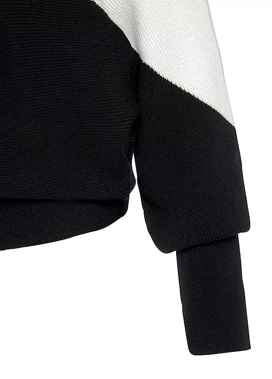 LASCANA Colour Block Knit Sweater 4 LASCANA Colour Block Knit Sweater - Image 4