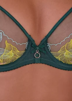 LASCANA Decorative Bow With Ring Embroidered Plunge Bra -Daily Bra Store LASCANA Decorative Bow with Ring Embroidered Plunge Bra21772727FRSP W02