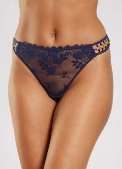 LASCANA Decorative Ring Floral Lace Thong
