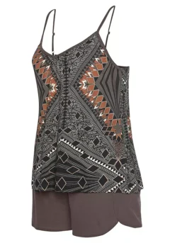 LASCANA Ethnic Print Cami & Plain Shorts Pyjamas 7 LASCANA Ethnic Print Cami & Plain Shorts Pyjamas -Daily Bra Store LASCANA Ethnic Print Cami Plain Shorts Pyjamas15164306FRSC W01