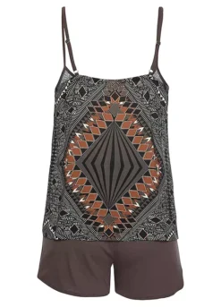LASCANA Ethnic Print Cami & Plain Shorts Pyjamas 8 LASCANA Ethnic Print Cami & Plain Shorts Pyjamas -Daily Bra Store LASCANA Ethnic Print Cami Plain Shorts Pyjamas15164306FRSC W02