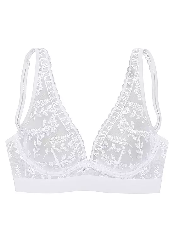 LASCANA Floral Embroidered Plunge Bra 2 LASCANA Floral Embroidered Plunge Bra - Image 2