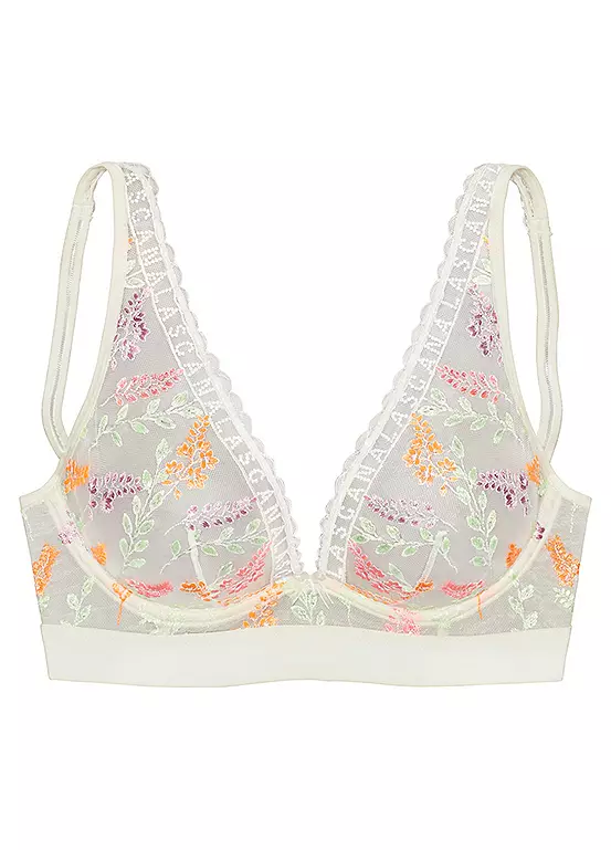 LASCANA Floral Embroidered Plunge Bra 4 LASCANA Floral Embroidered Plunge Bra - Image 4