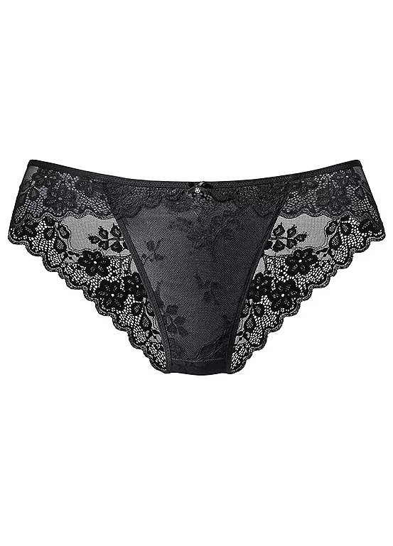 LASCANA Jacquard Lace Briefs 2 LASCANA Jacquard Lace Briefs - Image 2