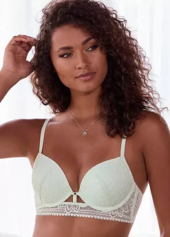 LASCANA Jacquard Lace Push-Up Bra