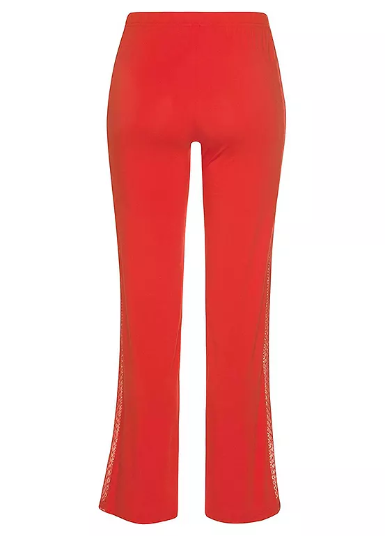 LASCANA Lace Insert Pyjama Bottoms 4 LASCANA Lace Insert Pyjama Bottoms - Image 4