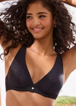 LASCANA Lace Non-Padded Underwired Plunge Bra