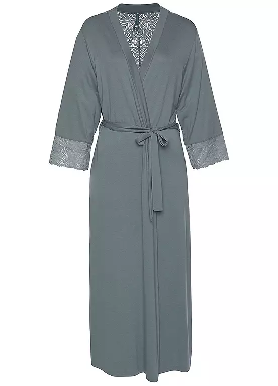 LASCANA Lace Trim Kimono 2 LASCANA Lace Trim Kimono - Image 2