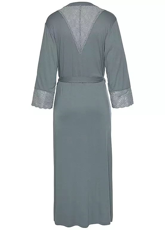 LASCANA Lace Trim Kimono 3 LASCANA Lace Trim Kimono - Image 3