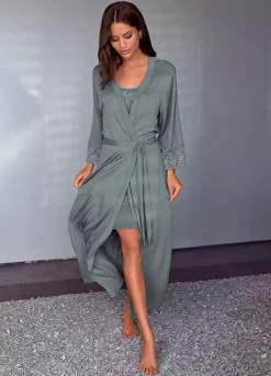 LASCANA Lace Trim Kimono