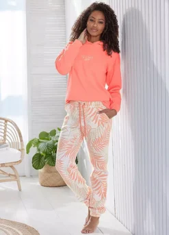 LASCANA Leaf Print Joggers -Daily Bra Store LASCANA Leaf Print Joggers71568241FRSP W01