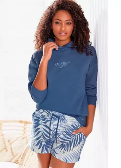 LASCANA Leaf Print Sweat Shorts -Daily Bra Store LASCANA Leaf Print Sweat Shorts38274822FRSP W01