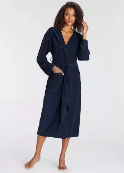 LASCANA Long Hooded Bathrobe
