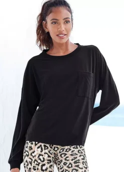 LASCANA Long Sleeve Pyjama Top