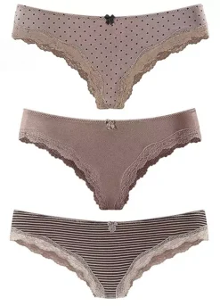 LASCANA Pack Of 3 Bikini Briefs 9 LASCANA Pack Of 3 Bikini Briefs -Daily Bra Store LASCANA Pack of 3 Bikini Briefs472784FRSC