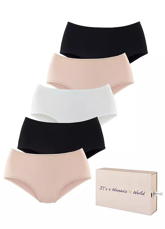 LASCANA Pack Of 5 Hipster Briefs 1 LASCANA Pack Of 5 Hipster Briefs