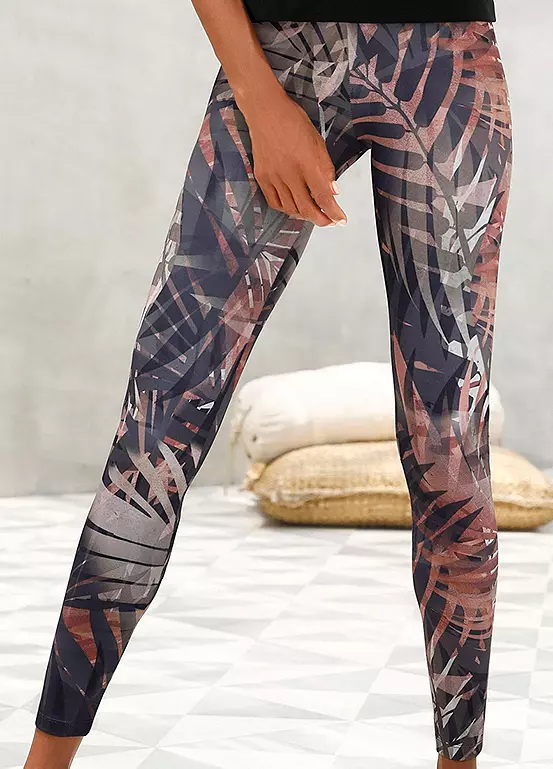 LASCANA Tropical Leaf Print Leggings 1 LASCANA Tropical Leaf Print Leggings