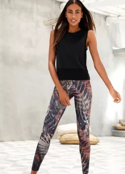 LASCANA Tropical Leaf Print Leggings 7 LASCANA Tropical Leaf Print Leggings -Daily Bra Store LASCANA Tropical Leaf Print Leggings19206166FRSP W01