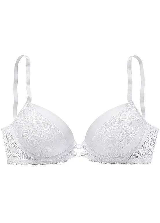 LASCANA Underwired Lace Padded T-Shirt Bra 2 LASCANA Underwired Lace Padded T-Shirt Bra - Image 2