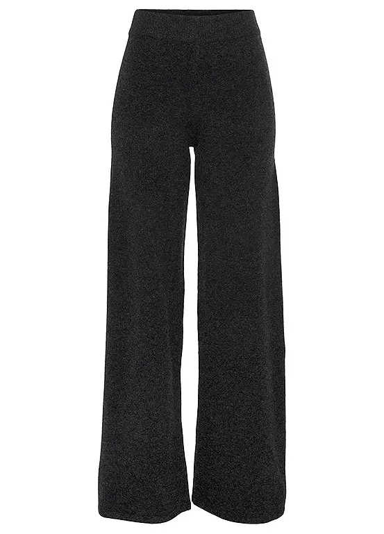 LASCANA Wide Leg Knitted Joggers 2 LASCANA Wide Leg Knitted Joggers - Image 2