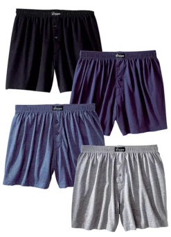Le Jogger Pack Of 4 Button Fly Boxers