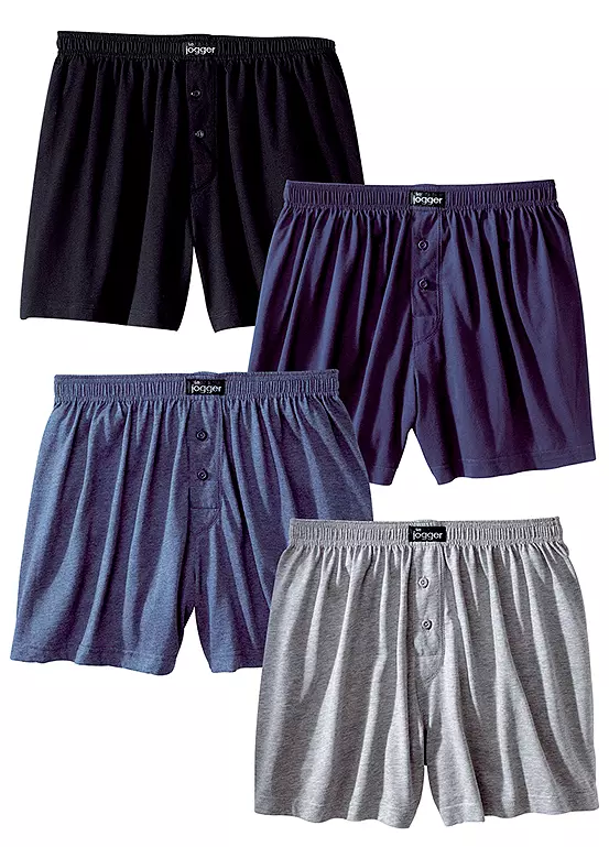 Le Jogger Pack Of 4 Button Fly Boxers 1 Le Jogger Pack Of 4 Button Fly Boxers