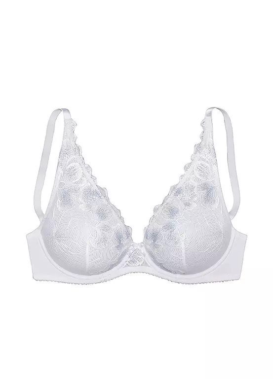 Nuance Embroidered Lace Underwired Plunge Bra 2 Nuance Embroidered Lace Underwired Plunge Bra - Image 2