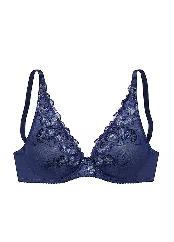 Nuance Embroidered Lace Underwired Plunge Bra 5 Nuance Embroidered Lace Underwired Plunge Bra - Image 5