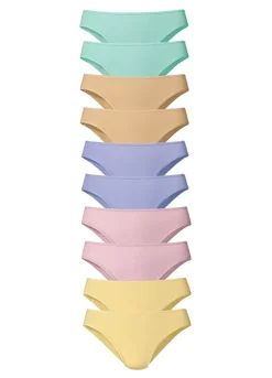 Petite Fleur Pack Of 10 Bikini Style Briefs