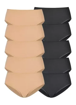 Petite Fleur Pack Of 10 High Waist Briefs