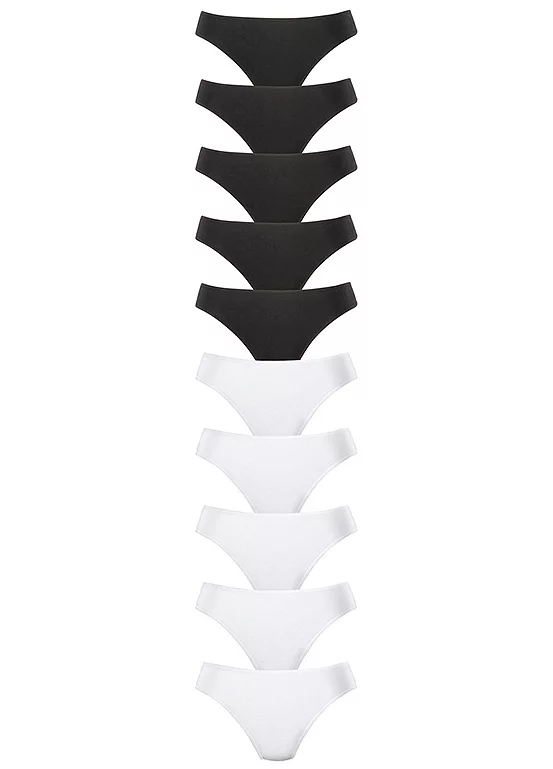 Petite Fleur Pack Of 10 Thongs