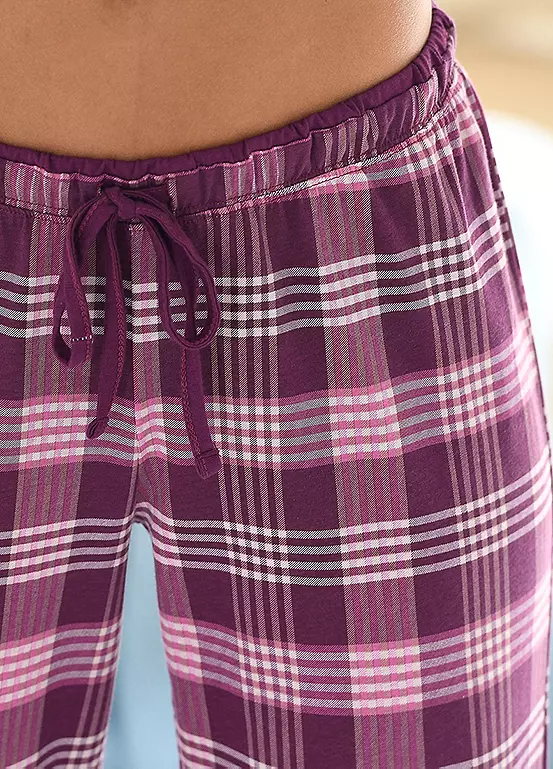 Petite Fleur Pack Of 2 Checked Pyjamas 4 Petite Fleur Pack Of 2 Checked Pyjamas - Image 4