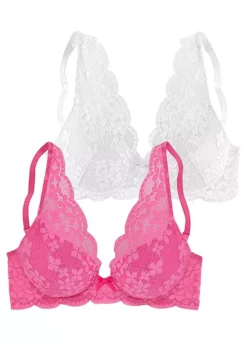 Petite Fleur Pack Of 2 Lace Push-Up Bras