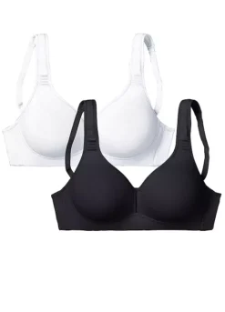 Petite Fleur Pack Of 2 Non Underwired Bras -Daily Bra Store Petite Fleur Pack of 2 Non Underwired Bras417292FRSC