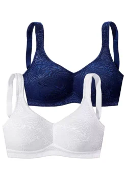 Petite Fleur Pack Of 2 Non-Wired Non-Padded Full Cup Bras -Daily Bra Store Petite Fleur Pack of 2 Non Wired Non Padded Full Cup Bras11924545FRSC