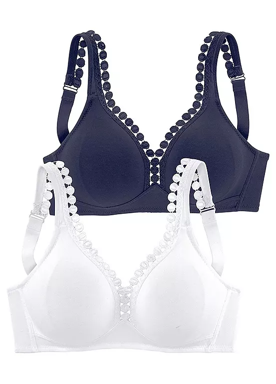 Petite Fleur Pack Of 2 Soft Bras 1 Petite Fleur Pack Of 2 Soft Bras