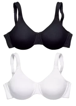 Petite Fleur Pack Of 2 Underwired Minimiser Bras