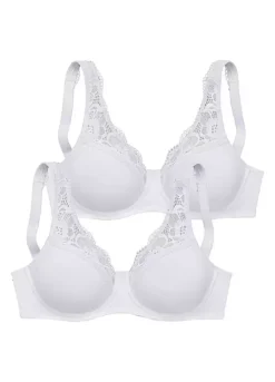 Petite Fleur Pack Of 2 Underwired Non-Padded Minimizer Bras