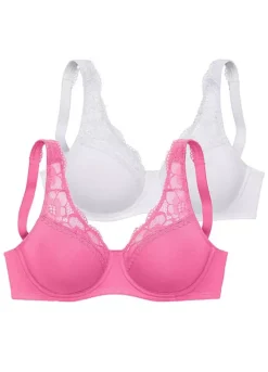 Petite Fleur Pack Of 2 Underwired Non-Padded Minimizer Bras -Daily Bra Store Petite Fleur Pack of 2 Underwired Non Padded Minimizer Bras89178542FRSC