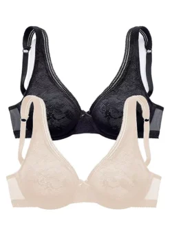 Petite Fleur Pack Of 2 Underwired T-Shirt Bras -Daily Bra Store Petite Fleur Pack of 2 Underwired T Shirt Bras87950808FRSC